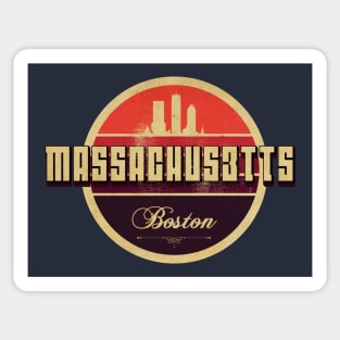 Massachusetts Vintage Sign Sticker